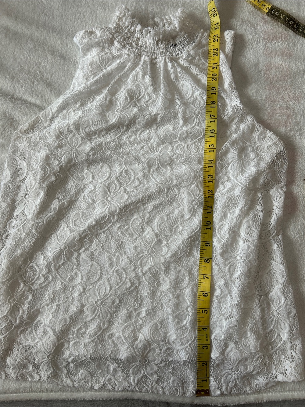Cable & Gauge Lace Mock Neck Sleeveless Top Size M – Romantic Cottagecore Blouse - Picture 9 of 10